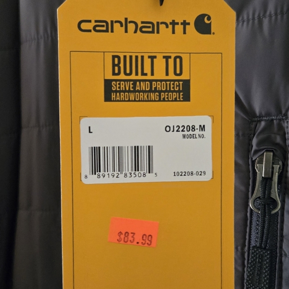 NWT Men's Rain Defender Insulated Jacket, Size Large, Charcoal - Picture 9 of 9